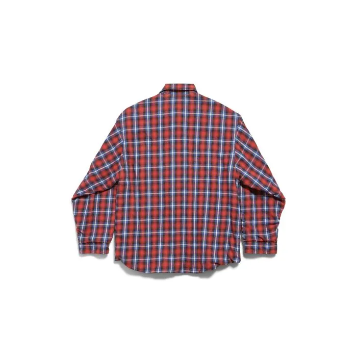 Balenciaga Tops and Shirts Men Men039s Lined Shirt In Redblue Redblue Balenciaga Tops and Shirts Men Men039s Lined Shirt In Redblue Redblue
