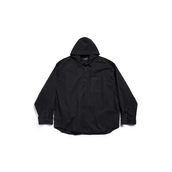 Balenciaga Tops and Shirts Men Men039s Shirt Parka In Black Black