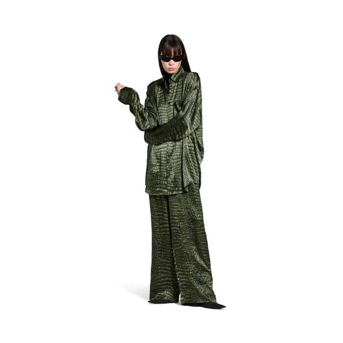 Balenciaga Tops and Shirts Women Women039s Cocoon Shirt In Green Green