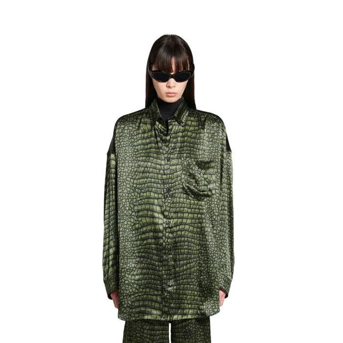 Balenciaga Tops and Shirts Women Women039s Cocoon Shirt In Green Green Balenciaga Tops and Shirts Women Women039s Cocoon Shirt In Green Green
