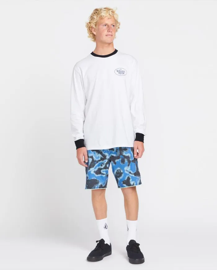 Barnacle Sponge Stoney Trunks 8211 Patriot Blue Mens Volcom Boardshorts and Trunks