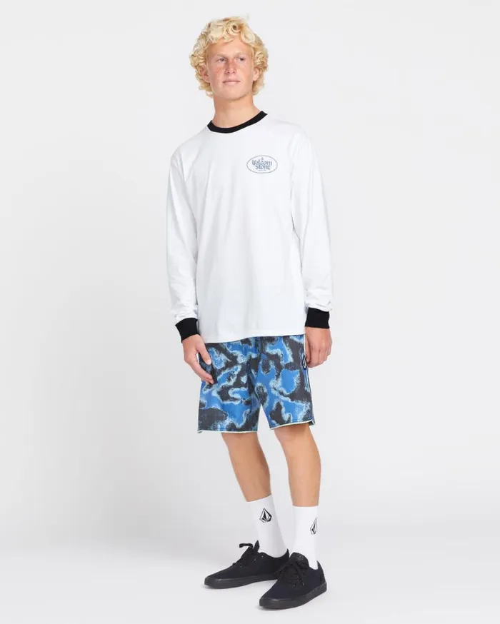 Barnacle Sponge Stoney Trunks 8211 Patriot Blue Mens Volcom Boardshorts and Trunks
