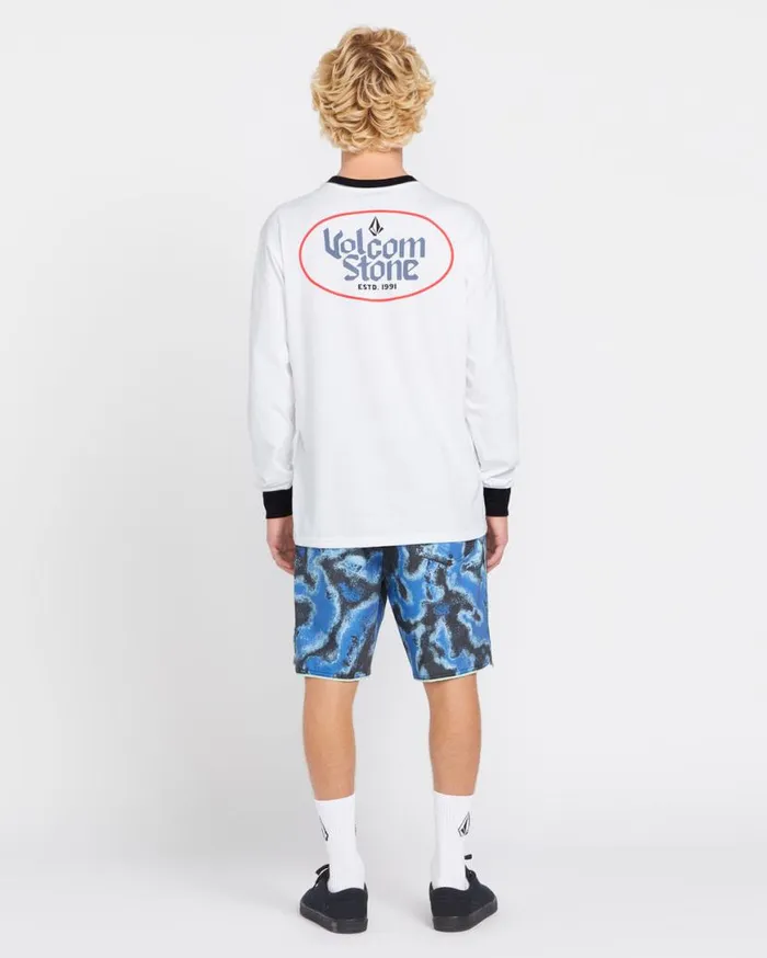 Barnacle Sponge Stoney Trunks 8211 Patriot Blue Mens Volcom Boardshorts and Trunks