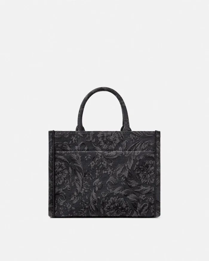 Barocco Athena Small Tote Bag Blackprint Women Versace Totes