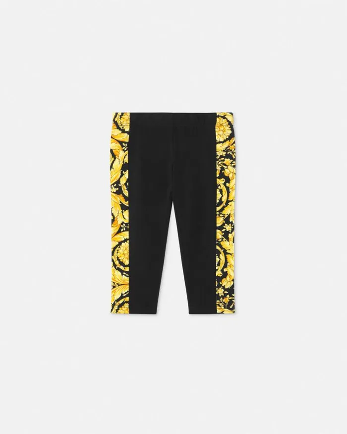 Barocco Baby Leggings Black Children Versace Clothing
