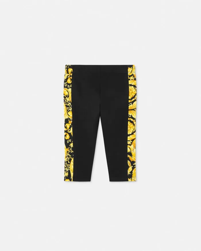 Barocco Baby Leggings Black Children Versace Clothing