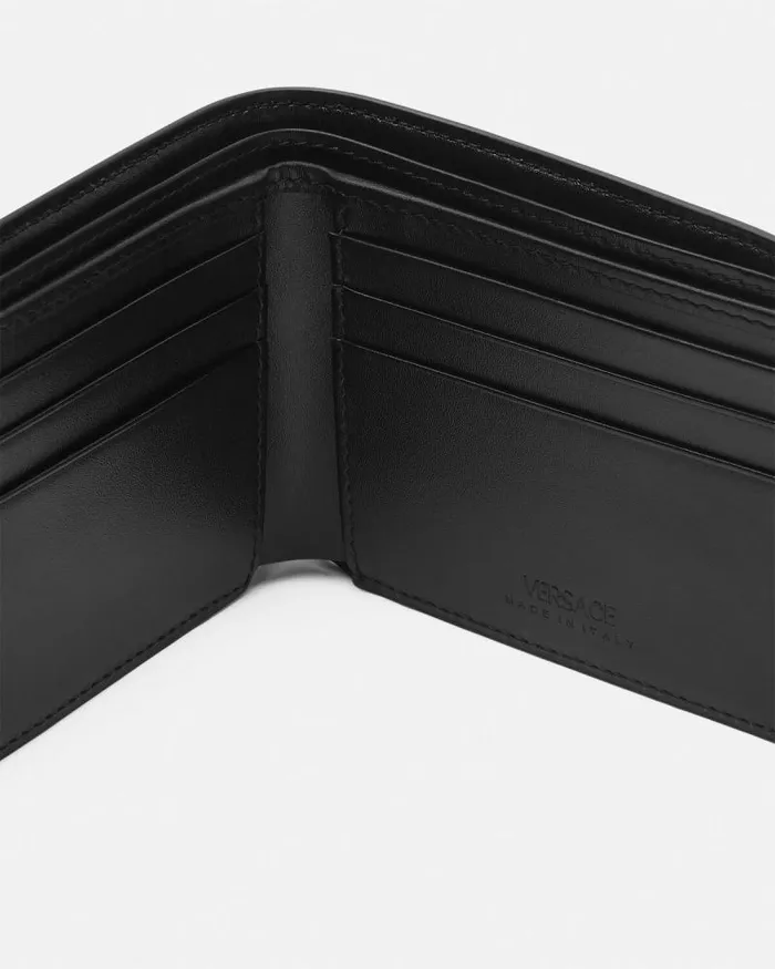 Barocco Jacquard Bifold Wallet Blackprint Men Versace Wallets