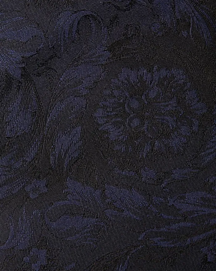 Barocco Jacquard Silk Tie Blue Men Versace Soft Accessories
