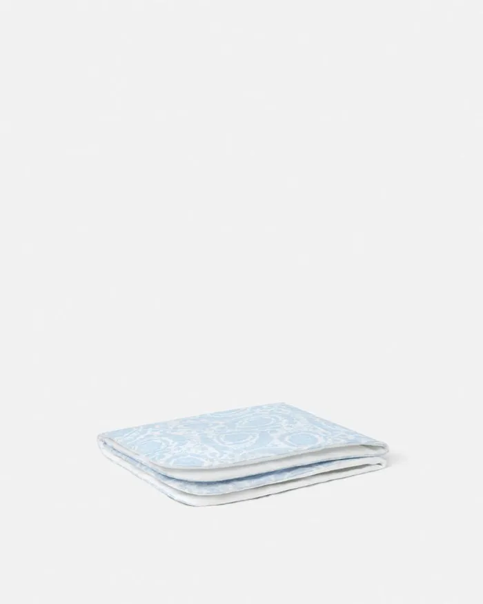 Barocco Padded Baby Blanket Light Blue Children Versace Accessories