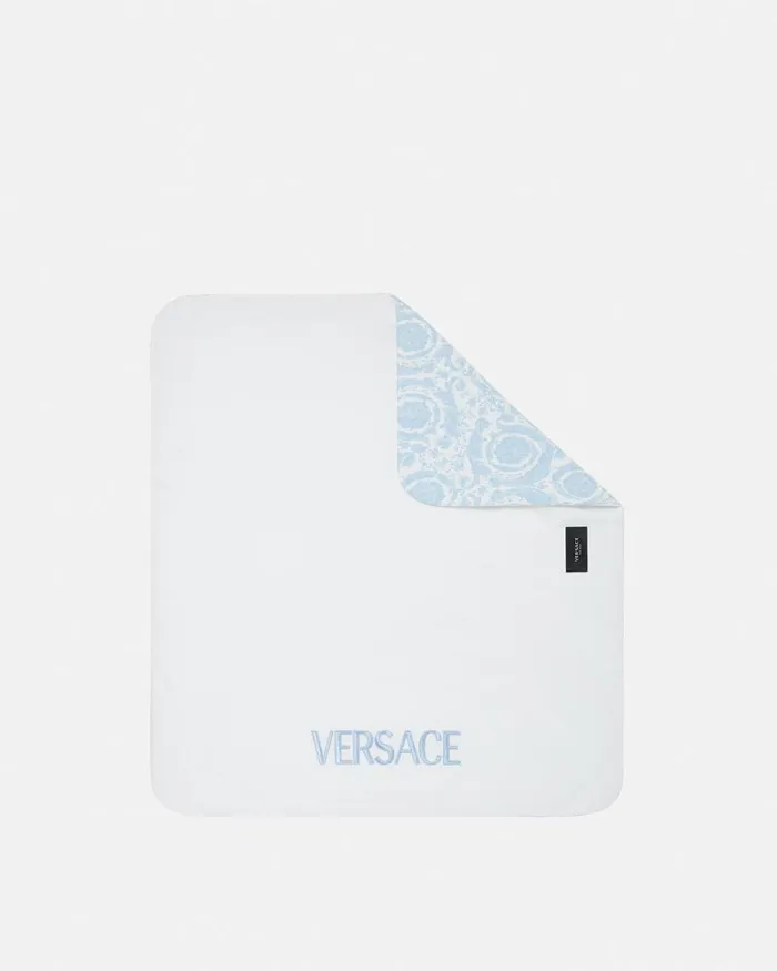 Barocco Padded Baby Blanket Light Blue Children Versace Accessories