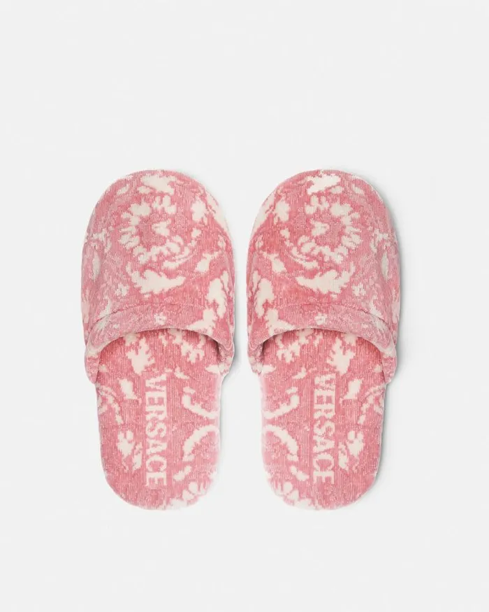 Barocco Slippers Pinkprint Home and Lifestyle Versace Slippers