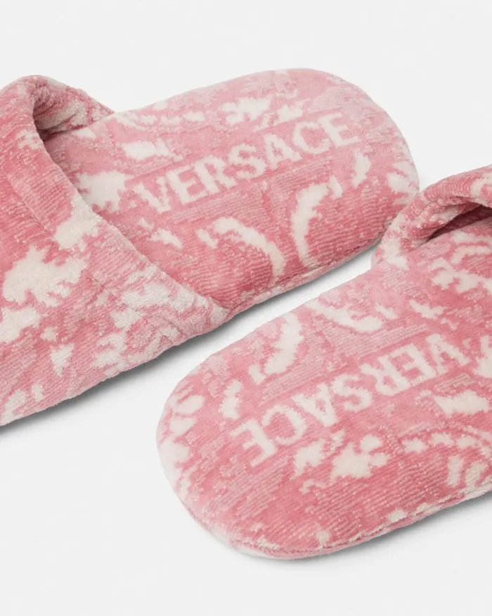 Barocco Slippers Pinkprint Home and Lifestyle Versace Slippers