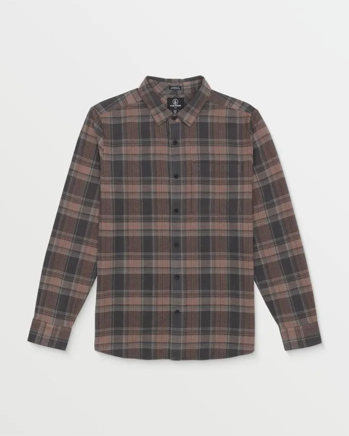 Baystone Long Sleeve Flannel Shirt 8211 Asphalt Black Mens Volcom Shirts and Flannels Baystone Long Sleeve Flannel Shirt 8211 Asphalt Black Mens Volcom Shirts and Flannels