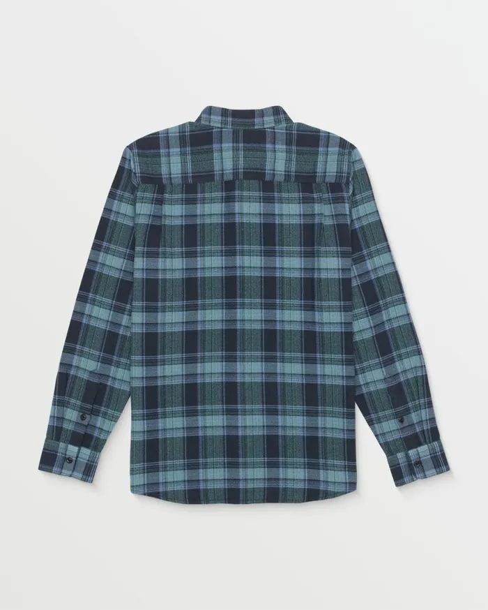 Baystone Long Sleeve Flannel Shirt 8211 Navy Mens Volcom Shirts and Flannels