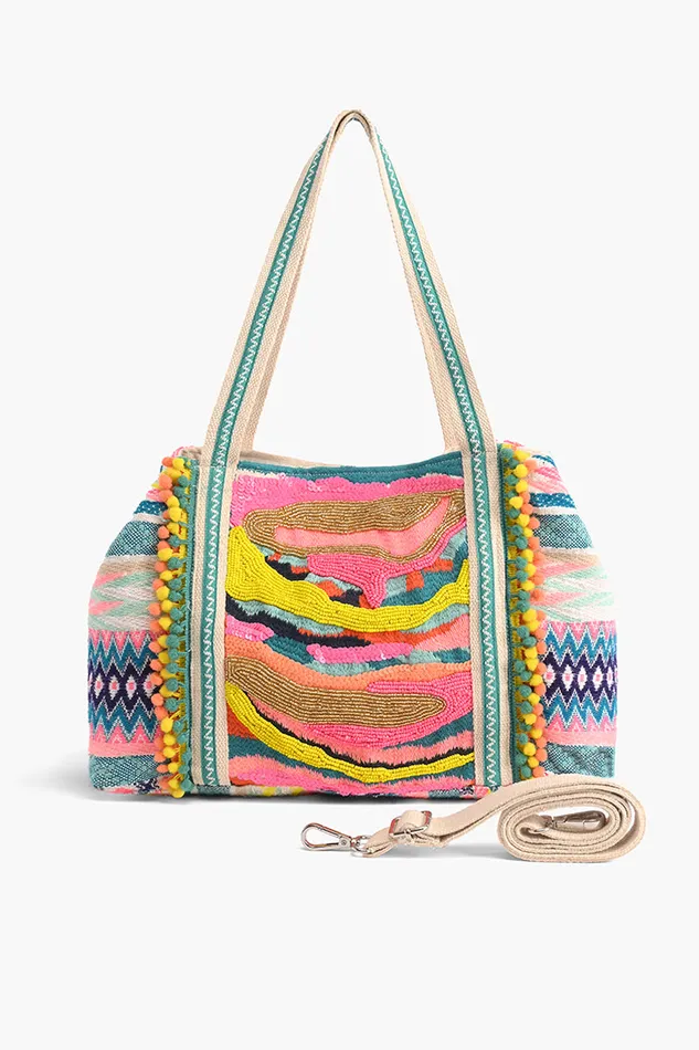Beach Bags Women America and Beyond Daphne Embellished Crossbody Bag