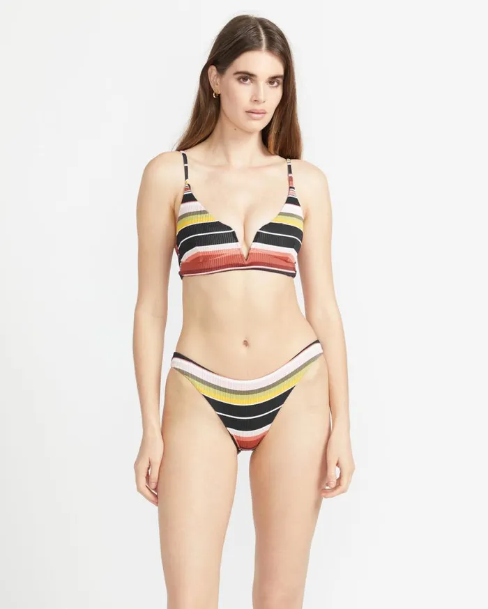 Beach Trip Full Bikini Bottom 8211 Black Womens Volcom Swim