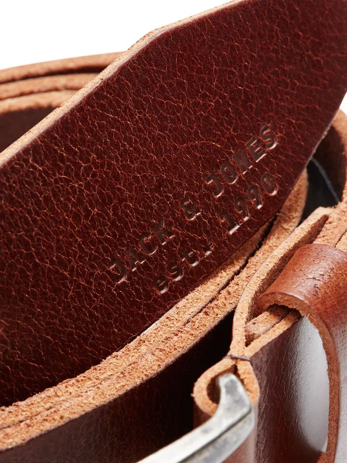 Belts JACK and JONES Mens LEATHER BELT Brown Black Coffee Near Me