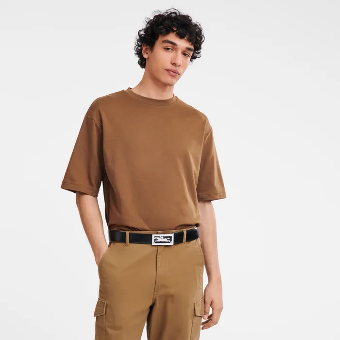 Belts Men Longchamp Delta Box BlackMocha