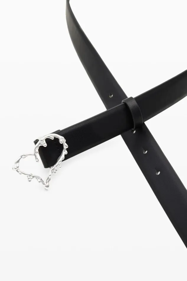 Belts Women Desigual Zalio Leather Belt Black