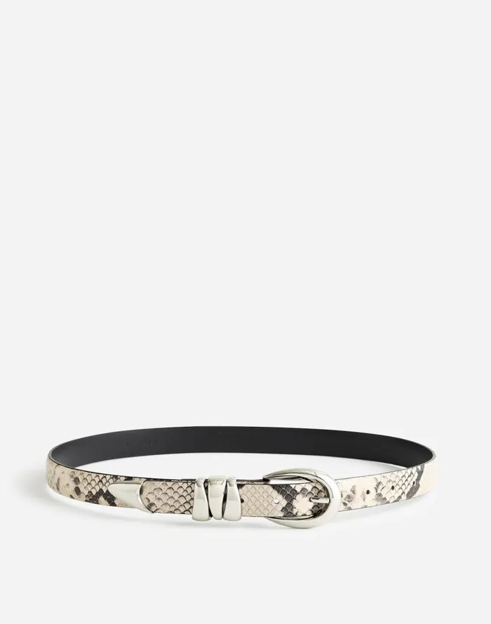 Belts Women Madewell Triple Metal Keeper Belt True Black Multi