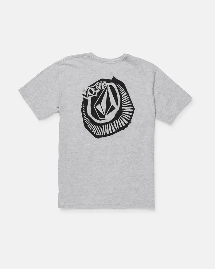Big Boys Drift Out Short Sleeve Tee 8211 Grey Heather Kids Volcom TShirts and Tanks