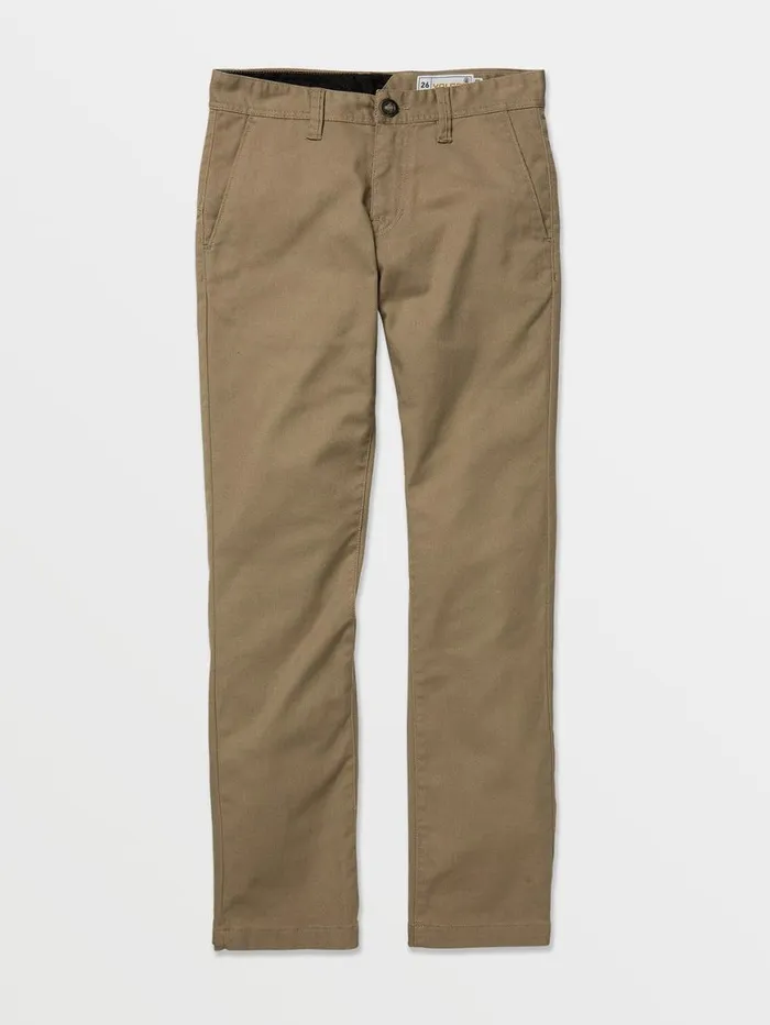 Big Boys Frickin Modern Stretch Chino Pants 8211 Khaki Kids Volcom Pants