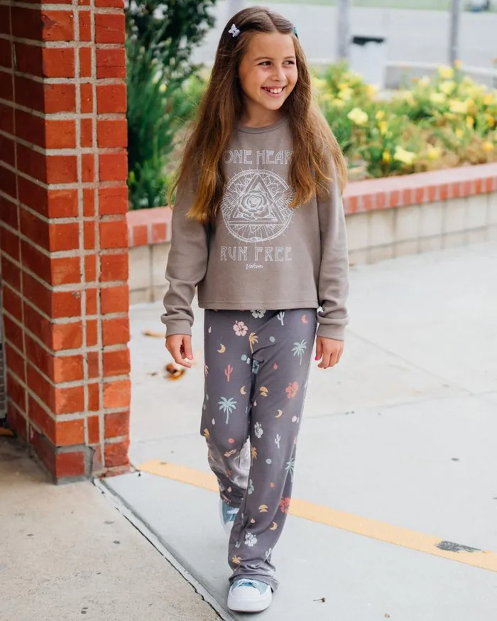 Big Girls Thermality Long Sleeve Shirt 8211 Moondust Kids Volcom TShirts and Tanks