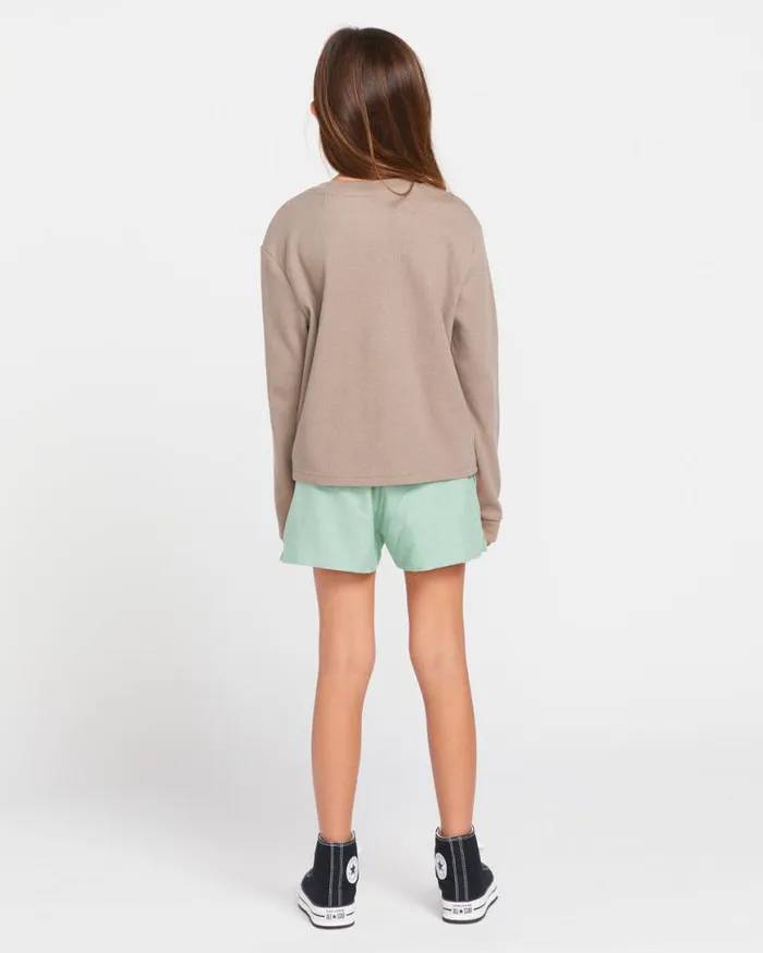 Big Girls Thermality Long Sleeve Shirt 8211 Moondust Kids Volcom TShirts and Tanks