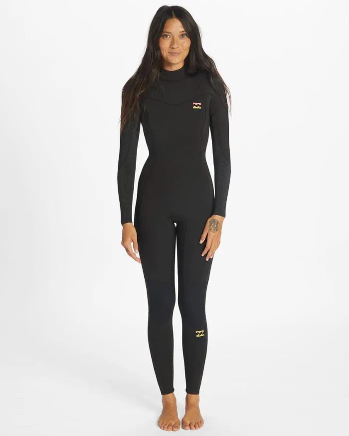 Billabong 32 Synergy Back Zip Full Wetsuit Wild Black Womens Wetsuits