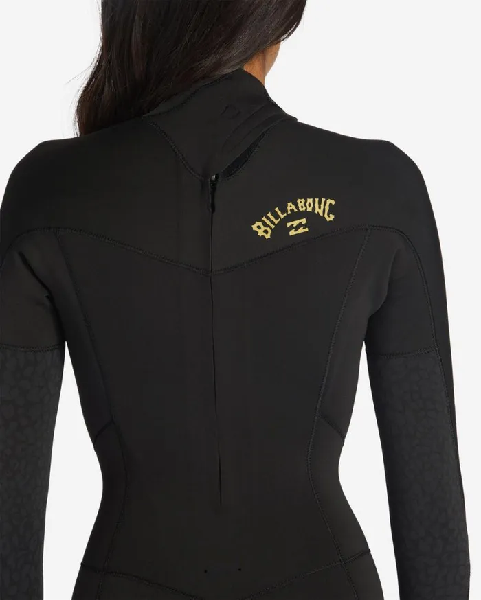 Billabong 32 Synergy Back Zip Full Wetsuit Wild Black Womens Wetsuits