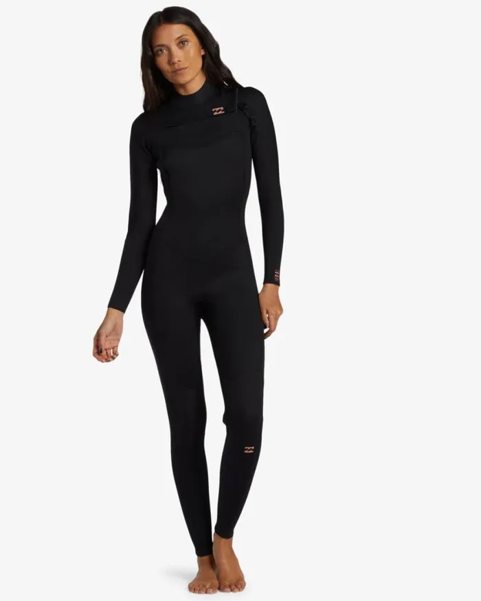 Billabong 32mm Foil Chest Zip Wetsuit Black Womens Wetsuits