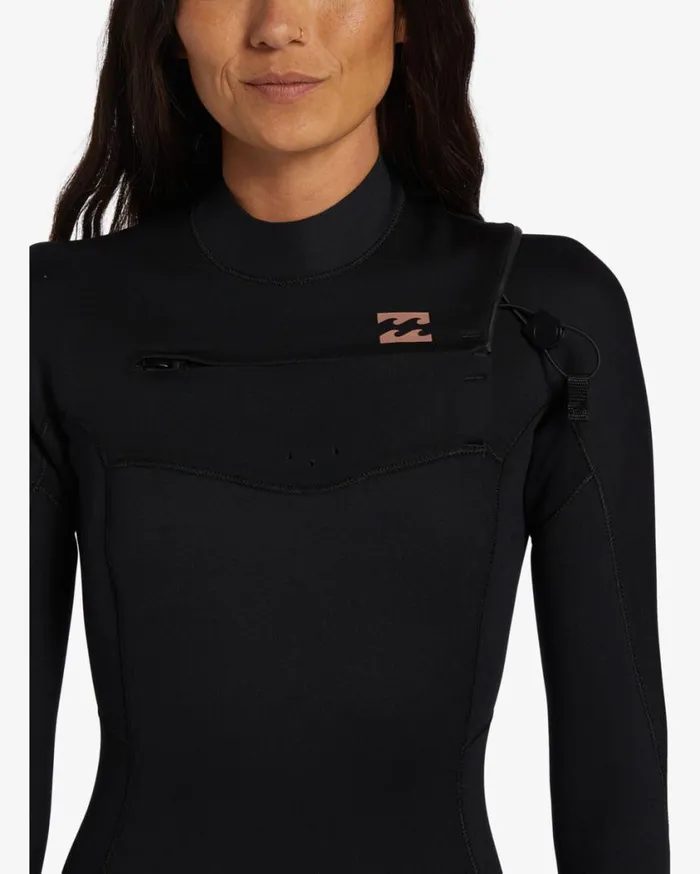 Billabong 32mm Foil Chest Zip Wetsuit Black Womens Wetsuits Billabong 32mm Foil Chest Zip Wetsuit Black Womens Wetsuits