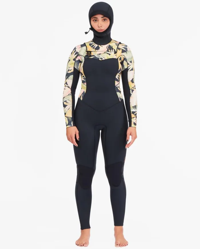 Billabong 43 Salty Dayz Hooded Full Wetsuit Jungle Night Womens Wetsuits