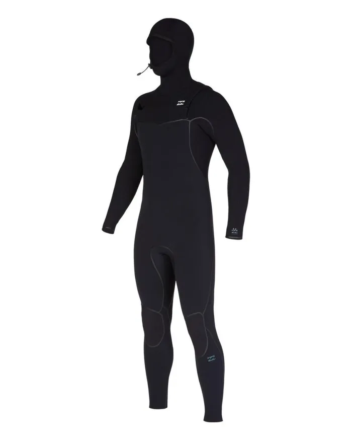 Billabong 65 Furnace Chest Zip Hooded Full Wetsuit Black Mens Wetsuits