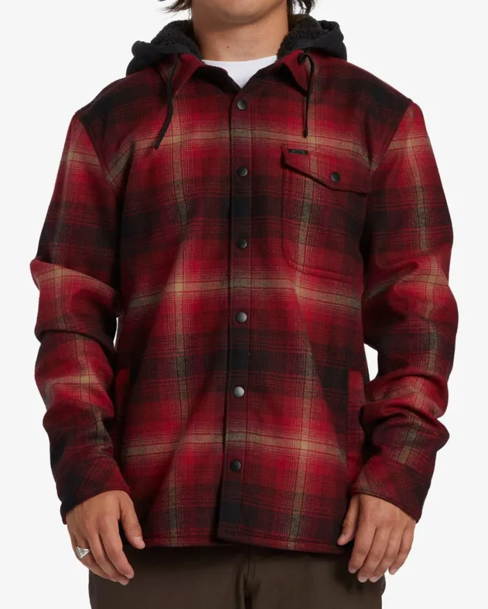 Billabong ADiv Furnace Bonded Flannel Shirt Coral Mens Shirts