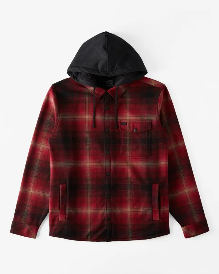 Billabong ADiv Furnace Bonded Flannel Shirt Coral Mens Shirts