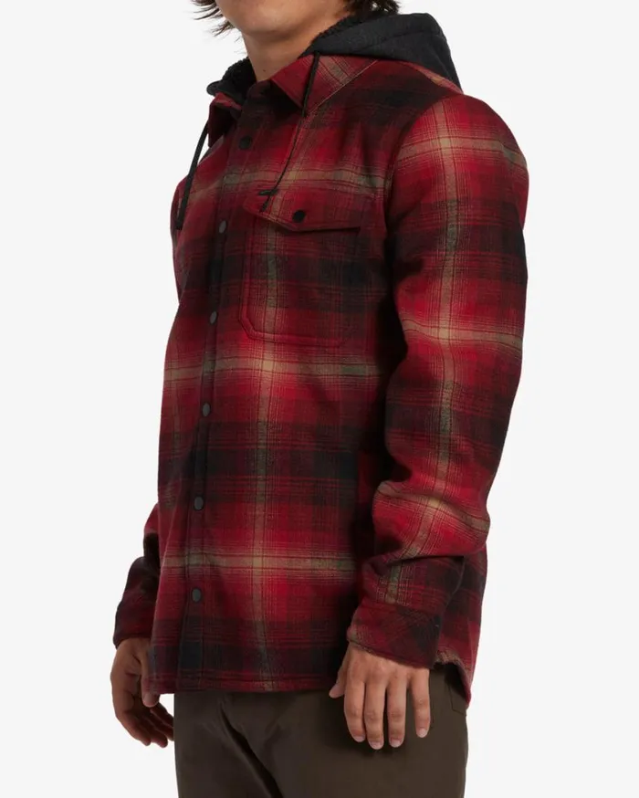 Billabong ADiv Furnace Bonded Flannel Shirt Coral Mens Shirts