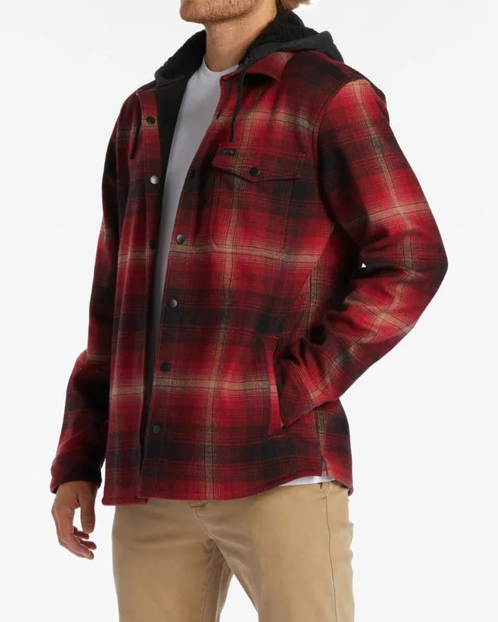 Billabong ADiv Furnace Bonded Flannel Shirt Coral Mens Shirts