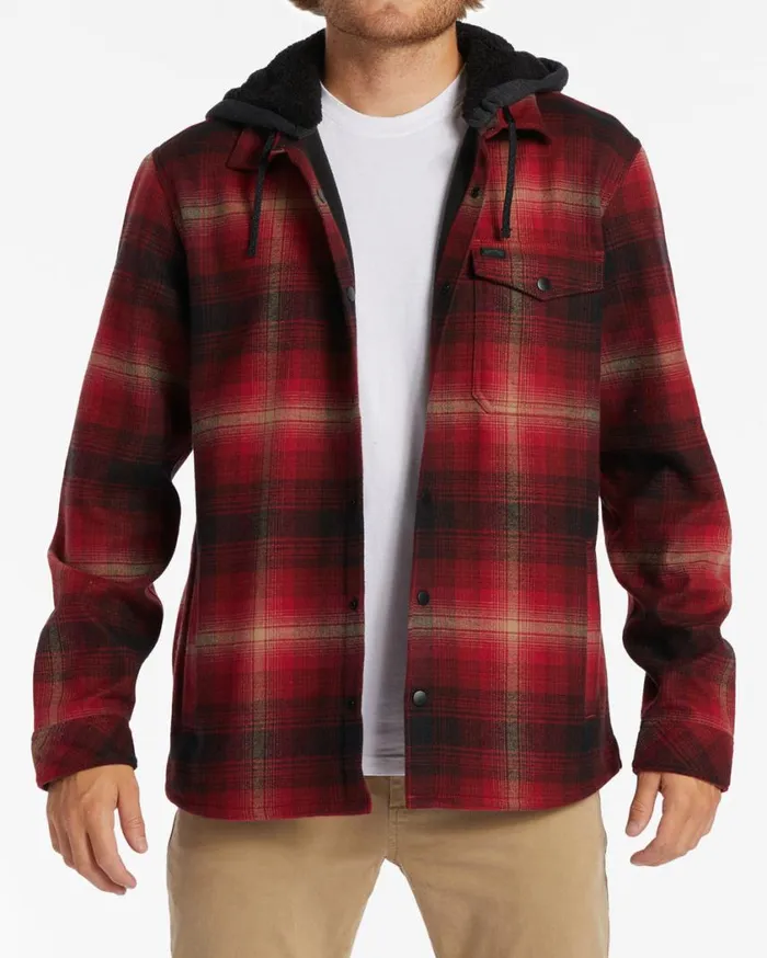 Billabong ADiv Furnace Bonded Flannel Shirt Coral Mens Shirts
