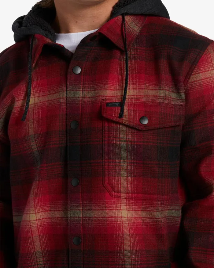 Billabong ADiv Furnace Bonded Flannel Shirt Coral Mens Shirts
