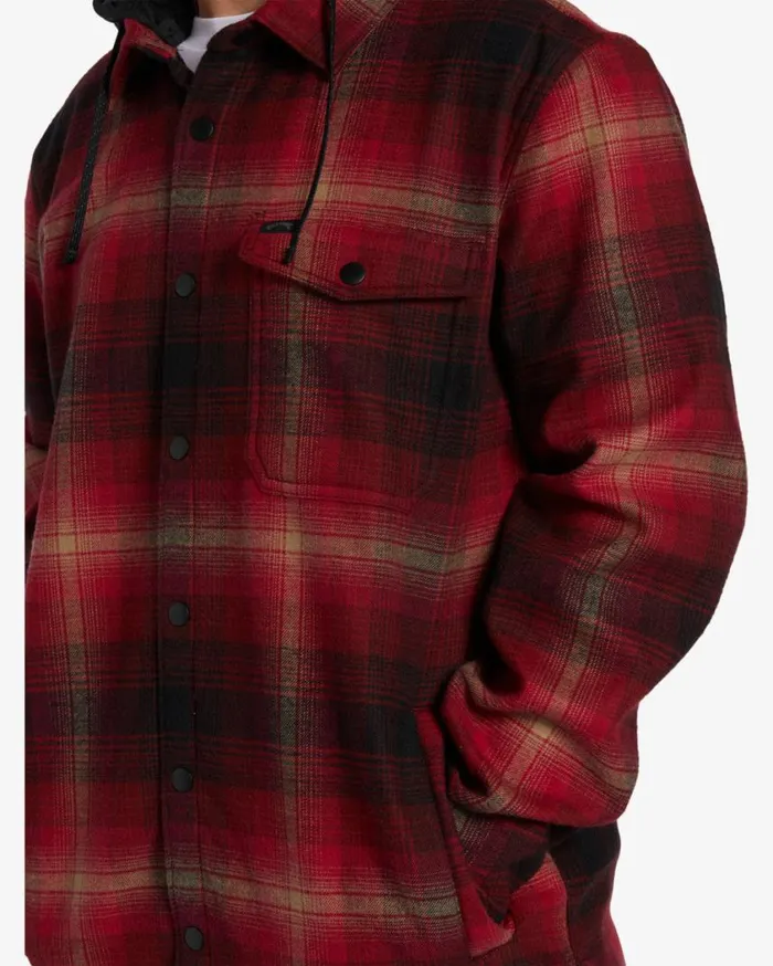 Billabong ADiv Furnace Bonded Flannel Shirt Coral Mens Shirts