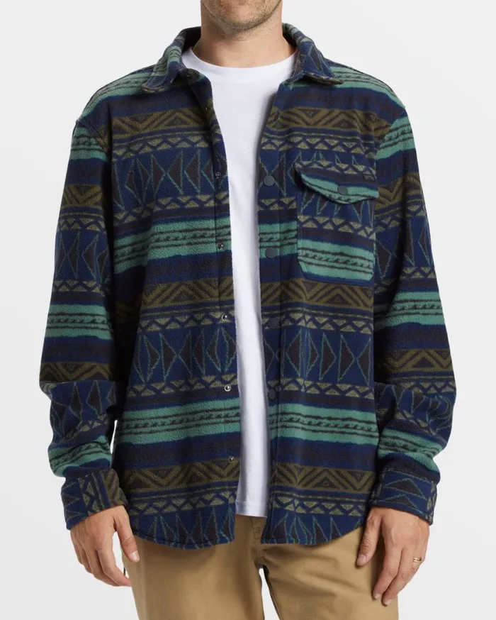 Billabong ADiv Furnace Flannel Shirt Dusty Navy Mens Hoodies and Fleece