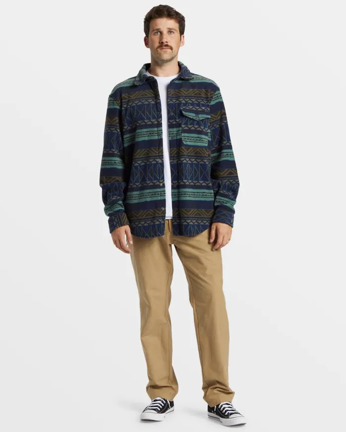 Billabong ADiv Furnace Flannel Shirt Dusty Navy Mens Hoodies and Fleece Billabong ADiv Furnace Flannel Shirt Dusty Navy Mens Hoodies and Fleece