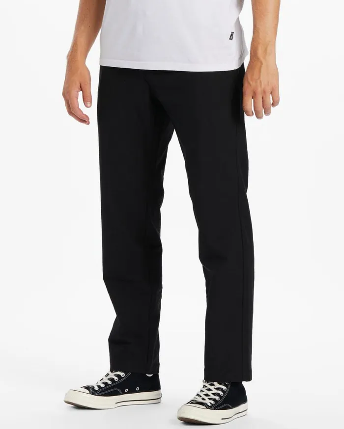 Billabong ADiv Surftrek Plus Organic Elastic Waist Pants Black Mens Bottoms Billabong ADiv Surftrek Plus Organic Elastic Waist Pants Black Mens Bottoms