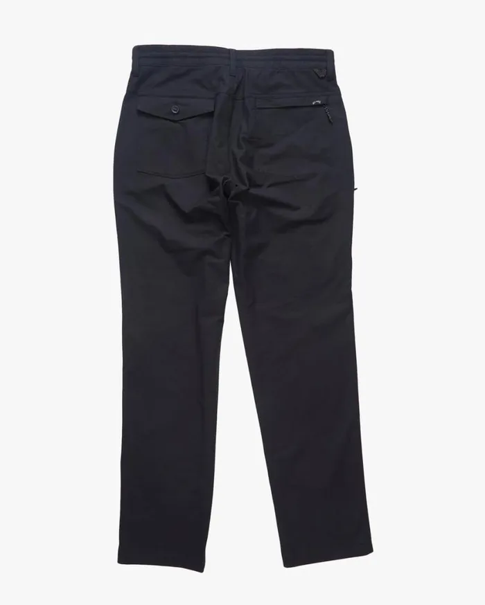 Billabong ADiv Surftrek Plus Organic Elastic Waist Pants Black Mens Bottoms Billabong ADiv Surftrek Plus Organic Elastic Waist Pants Black Mens Bottoms