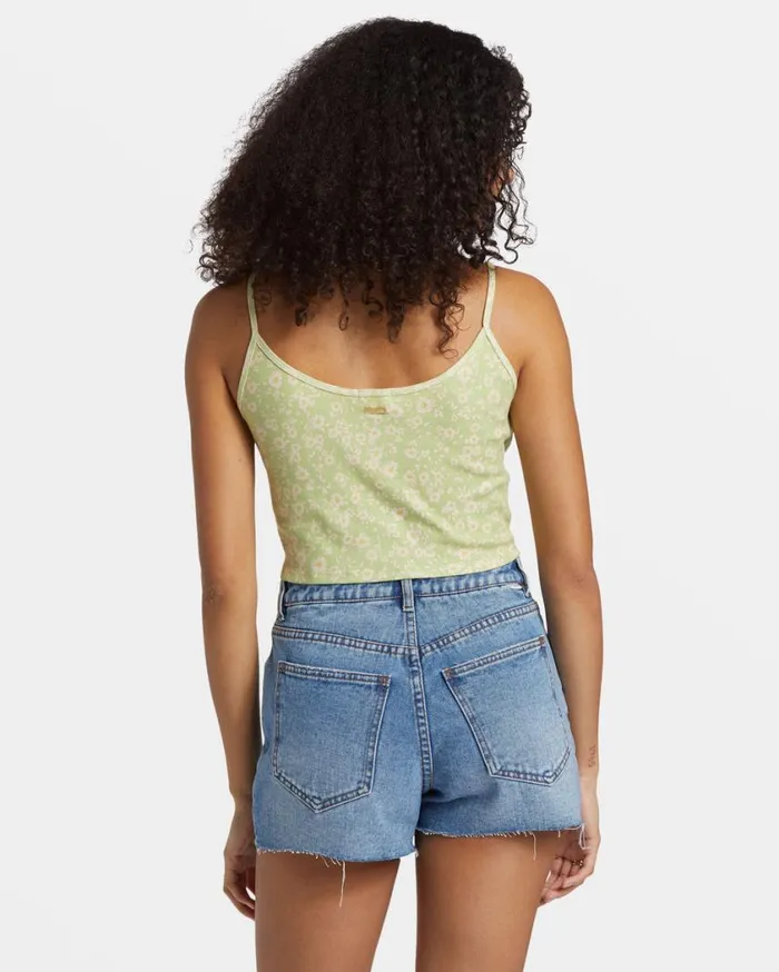 Billabong Aloe Cropped Tank Top Willow Womens Tops Billabong Aloe Cropped Tank Top Willow Womens Tops