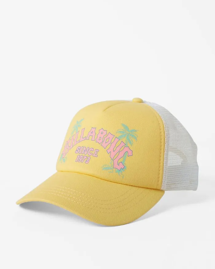 Billabong Aloha Forever Trucker Hat Sunbeam Womens Hats and Beanies