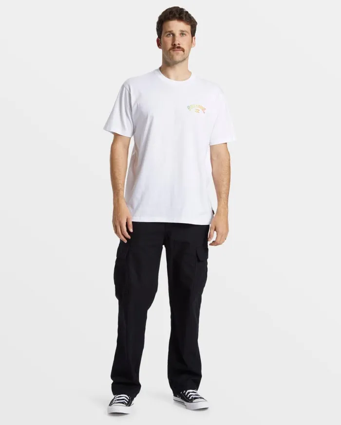Billabong Arch Fill TShirt White Mens TShirts Billabong Arch Fill TShirt White Mens TShirts