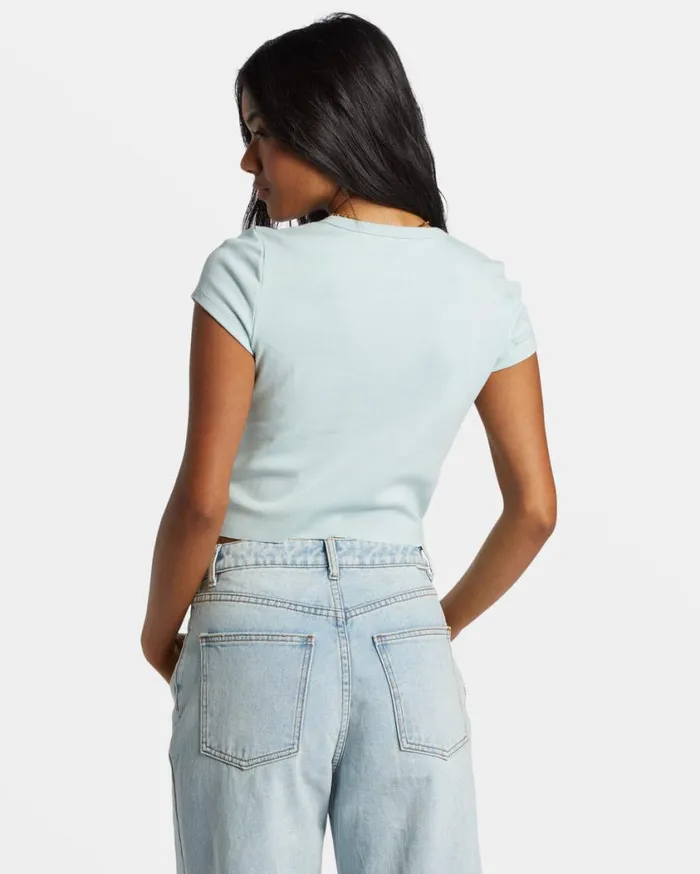 Billabong Blocky Sun TShirt Sea Fog Womens Graphic Tees and Tanks Billabong Blocky Sun TShirt Sea Fog Womens Graphic Tees and Tanks