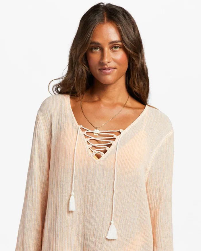 Billabong Blue Skies Swim CoverUp Orange Peel Womens Dresses Billabong Blue Skies Swim CoverUp Orange Peel Womens Dresses